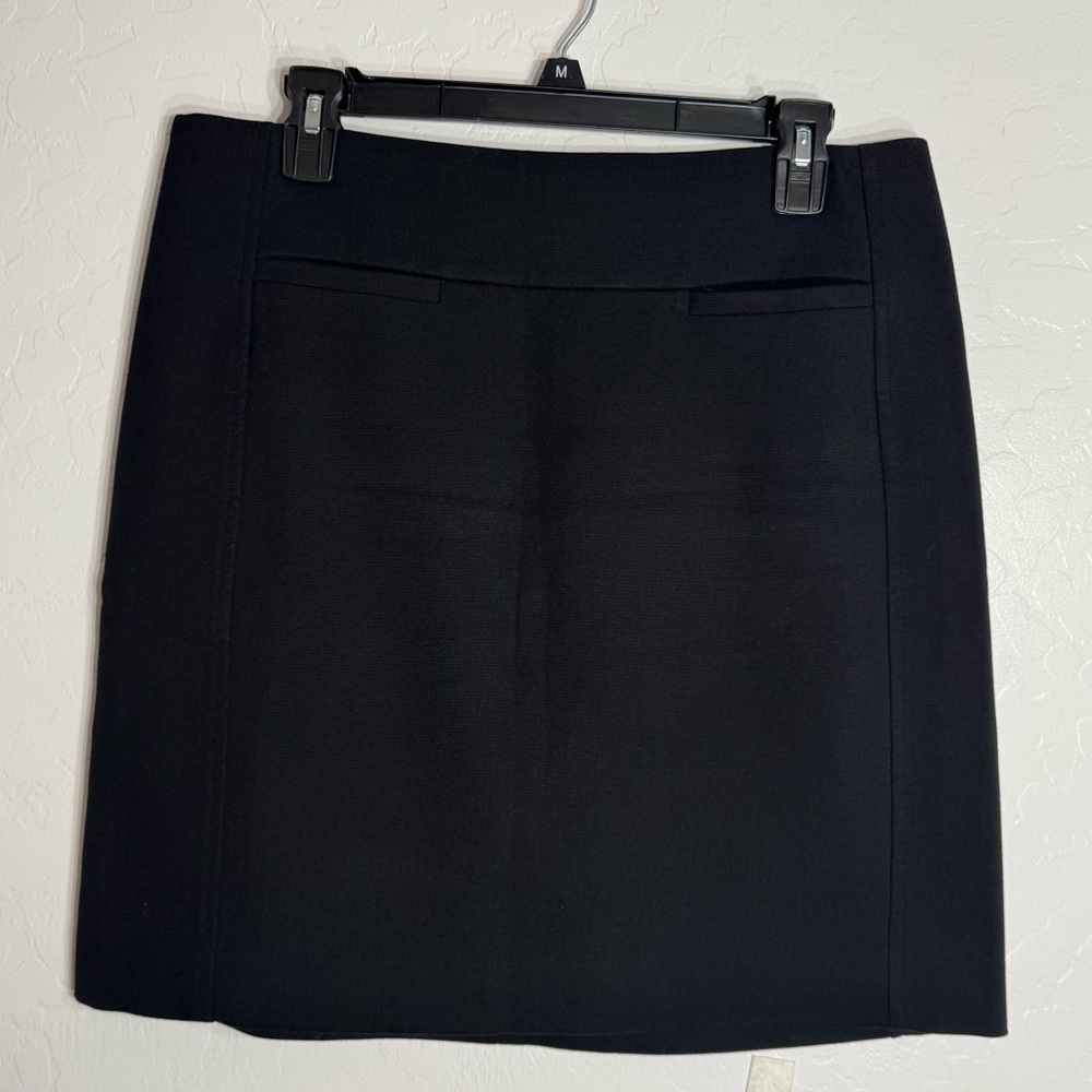 LOFT Black Lined Mini Skirt Size 10 Career Office Work Stretch Basic Chic